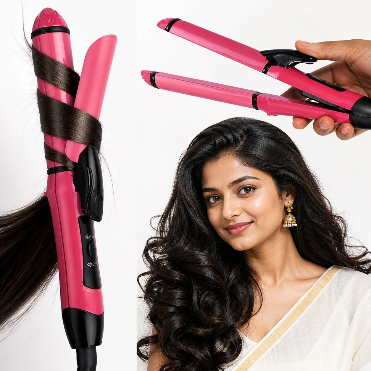 Nova 2-in-1 Hair Straightener & Curler (Salon Style at Home)