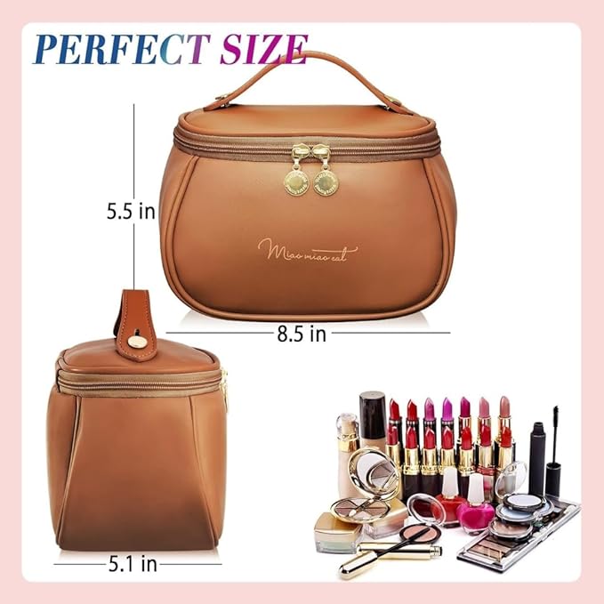 Minimalist Vegan Leather Makeup Organizer & Luxury Vanity Bag