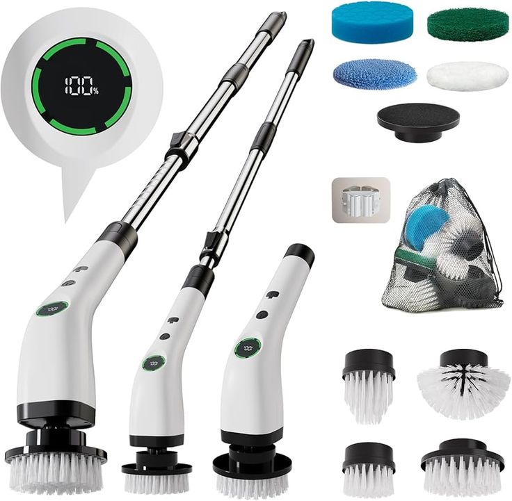 9-in-1 Electric Spin Scrubber – Smart Cleaning, Zero Effort