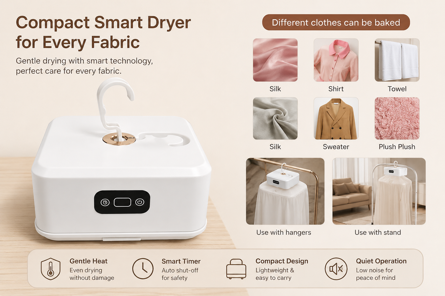 Smart Portable Clothes Dryer & Garment Care System