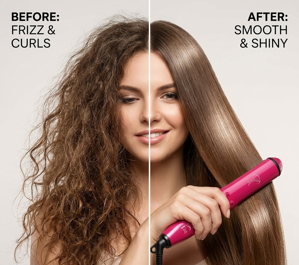 Nova 2-in-1 Hair Straightener & Curler (Salon Style at Home)