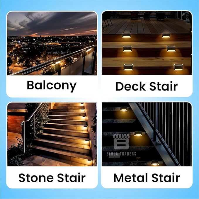 Premium Solar Outdoor Stair Lamp – Automatic & Weatherproof