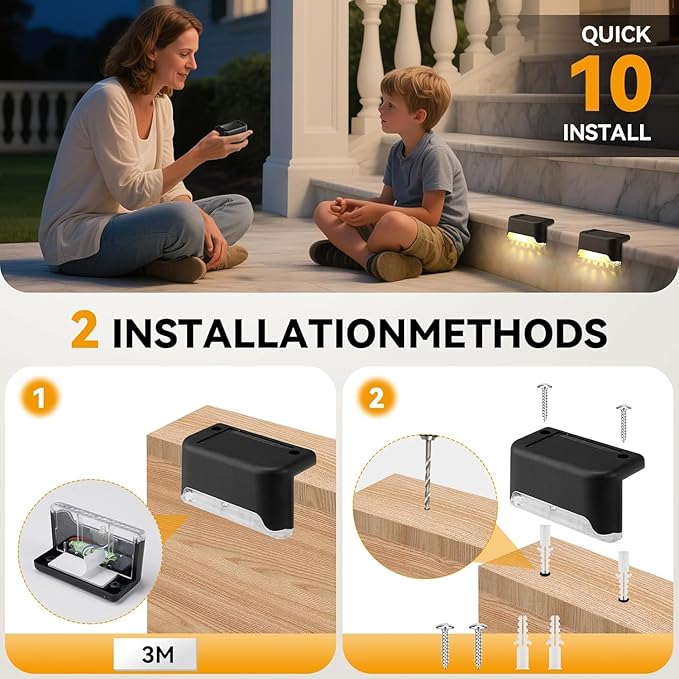 Premium Solar Outdoor Stair Lamp – Automatic & Weatherproof