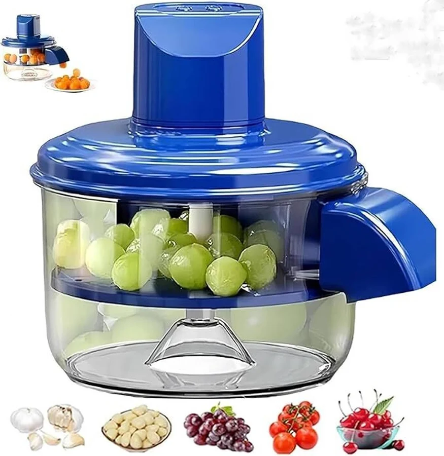 Multi-Functional Electric Fruit & Vegetable Peeler, Garlic Peeler & Cherry Pitter Machine